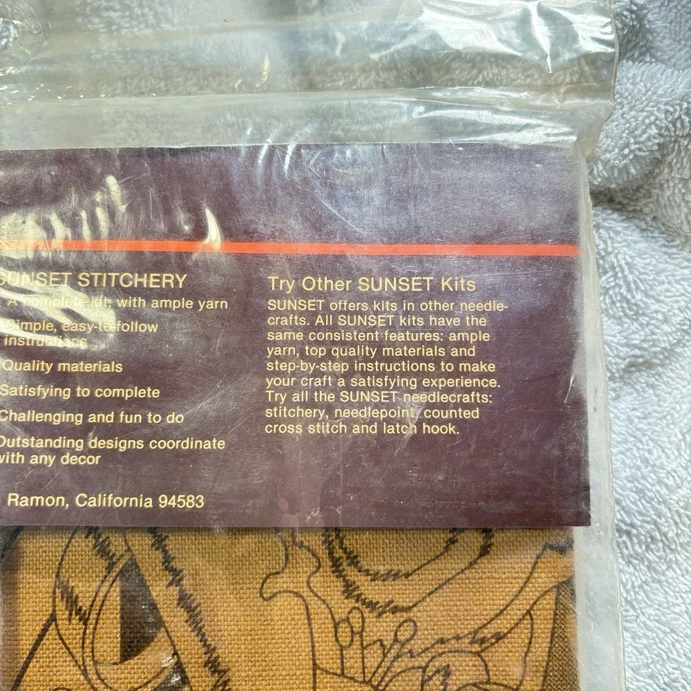 Vintage 1982 Sunset Stitchery Western Life Dan Trotter Fits Frame 16